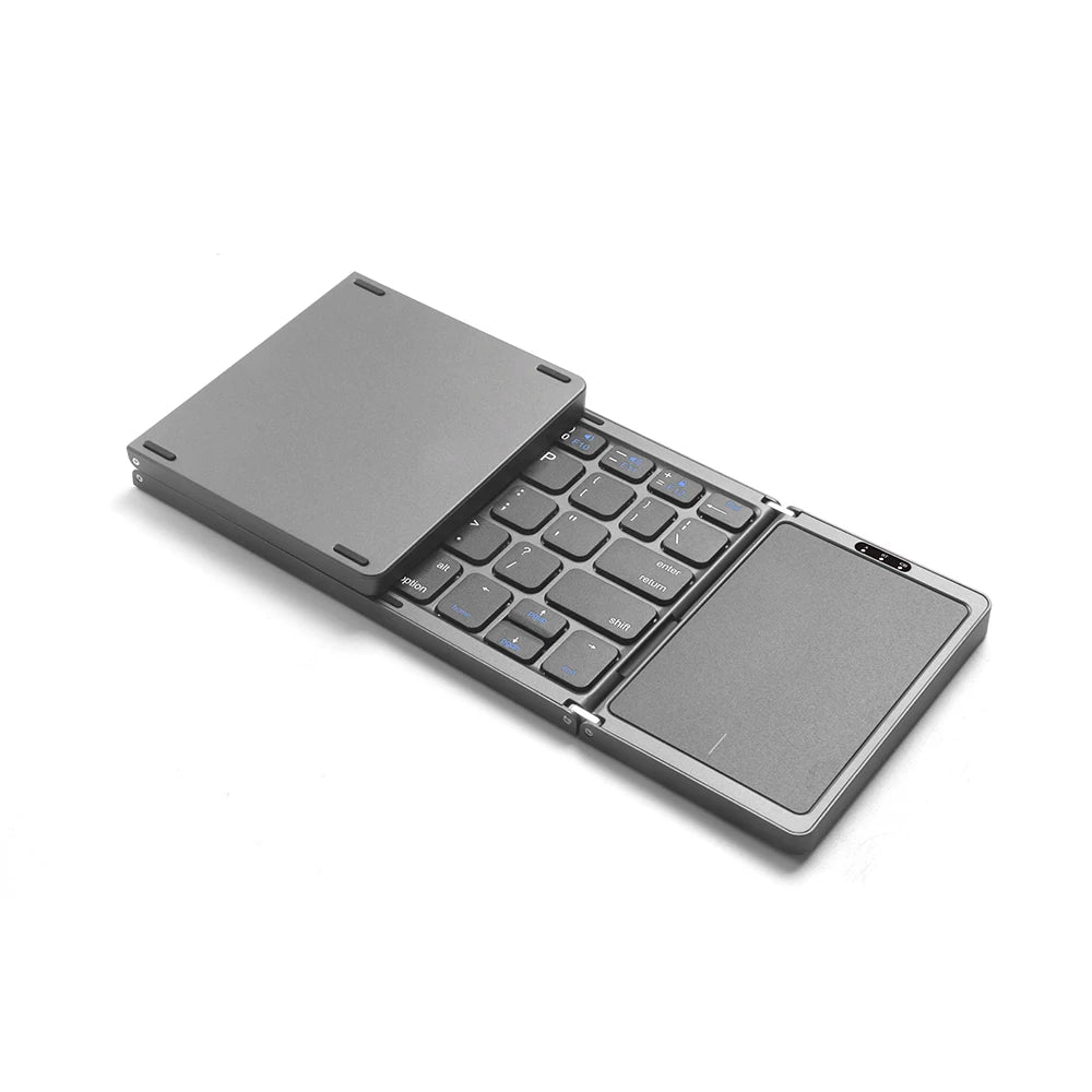 Slim foldable folding wireless keyboard for Android, IOS, laptop, tablet.